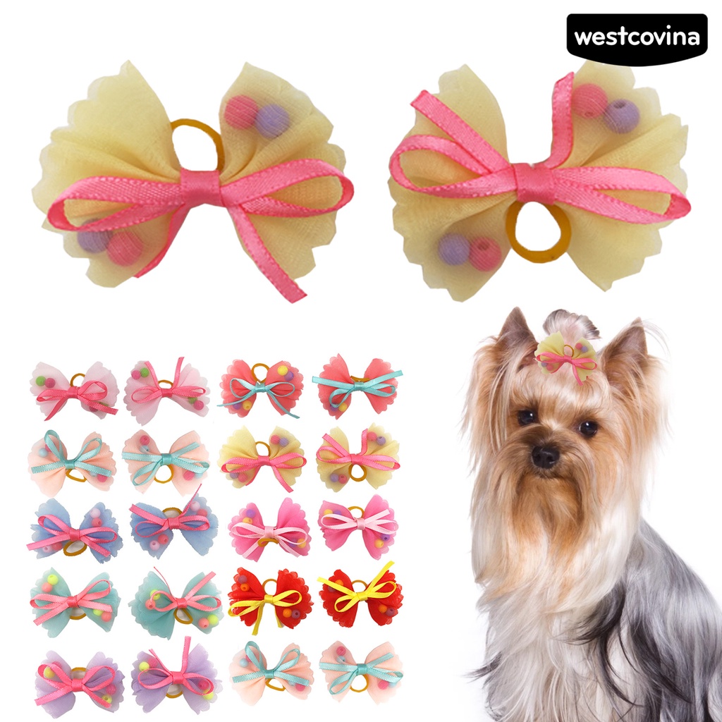 [COD]♞Set 10 Kẹp Nơ Xinh Xắn Dành Cho Thú Cưng