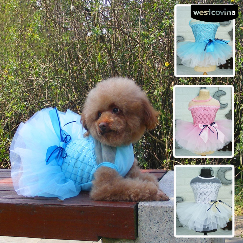 [COD]♞Đầm Không Phai Họa Tiết Chấm Bi Thắt Nơ Xinh Xắn Thoáng Khí Cho Cún Cưng