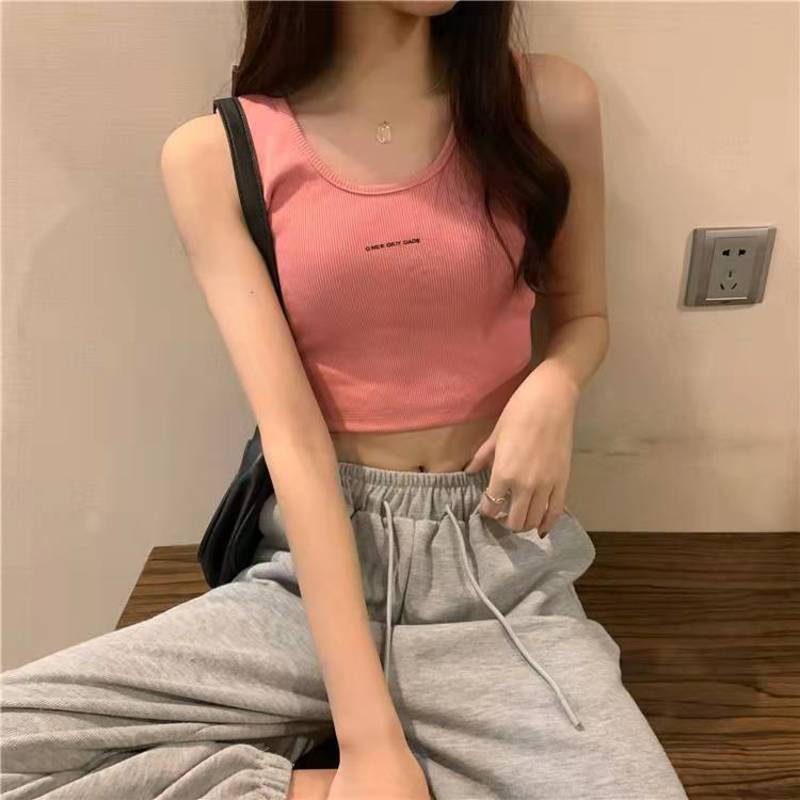 Áo Hai Dây Dệt Kim Dáng Ngắn Thời Trang Quyến Rũ Cho Nữ