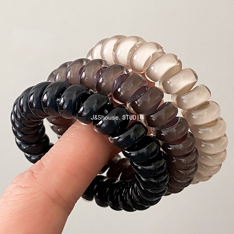 Dây Buộc Tóc Lò Xo Màu Tối Sáng KF643