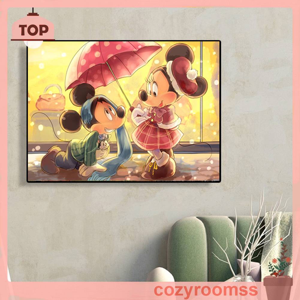 Tranh Đính Đá Kim Cương Toàn Bộ 5D DIY Hình Vẽ Chuột Mickey