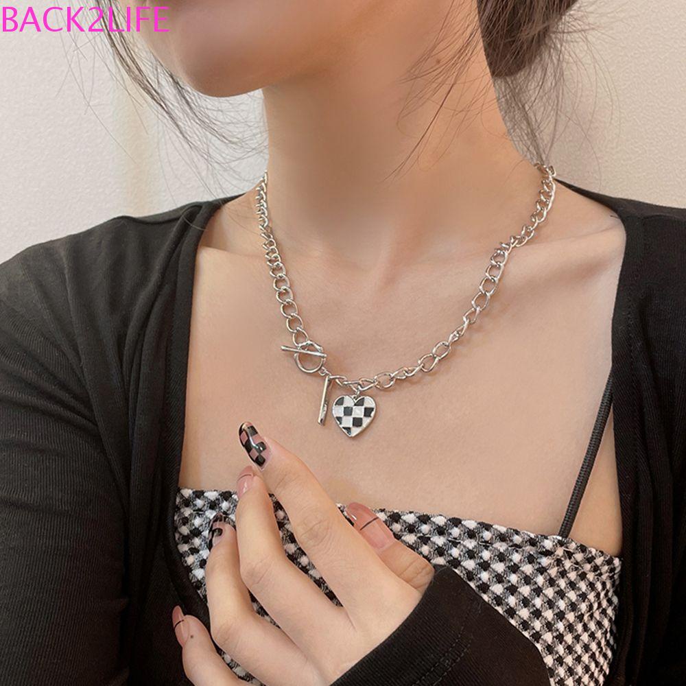 BACK2LIFE Vòng Tay Dây Xích Mặt Trái Tim Phong Cách Hàn Quốc Ngọt Ngào Cho Nữ