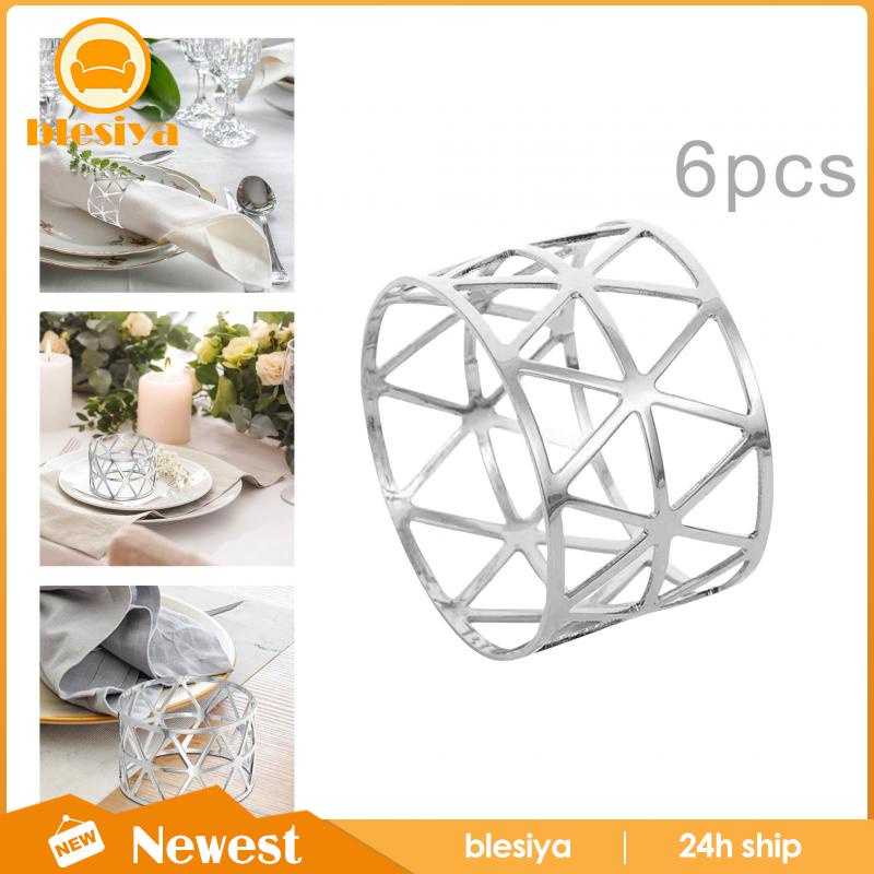 Set 6 Vòng Giữ Khăn Ăn Trang Trí Thời Trang Cho Tiệc Cưới