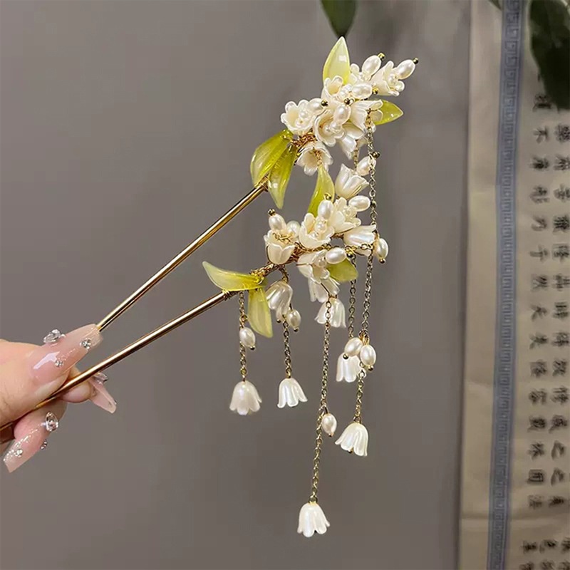 Trang trí tóc cổ xưa, trâm tua rua, trâm hoa lan, đồ trang trí tóc cổ điển Trung Quốc, phụ kiện tóc cao cấp, trang trí, trâm cài tóc nữ, trang trí tóc thanh lịch và sang trọng, trâm cài tóc khí chất
