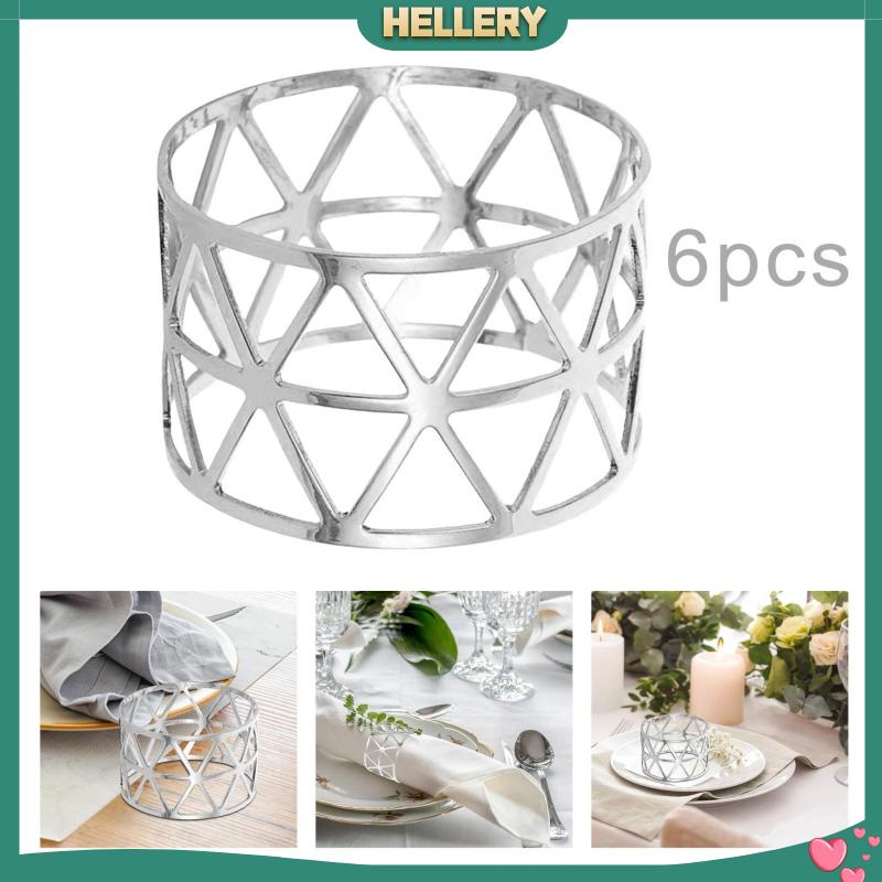Set 6 Vòng Giữ Khăn Ăn Trang Trí Thời Trang Cho Tiệc Cưới