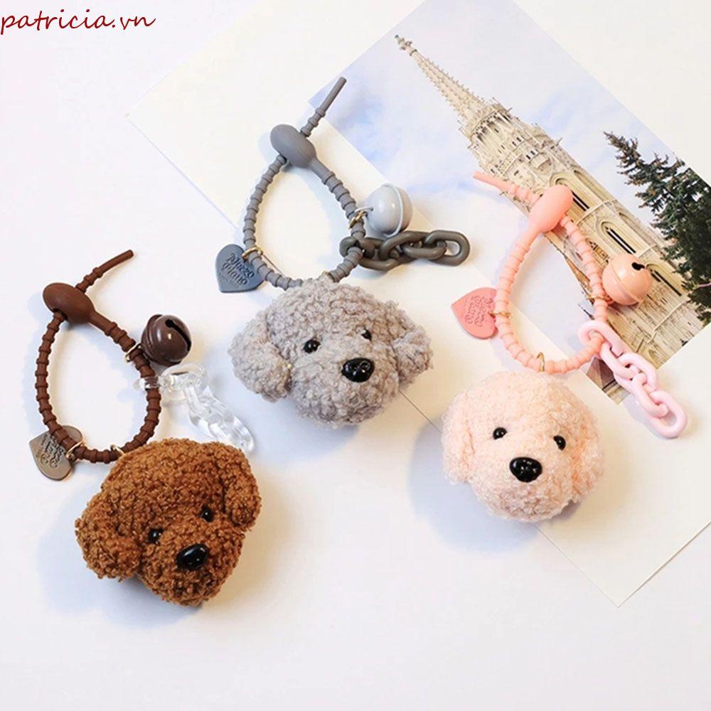 PATRICIA Móc Khóa Hình Chú Chó Nhồi Bông Dễ Thương Trang Trí Nội Thất