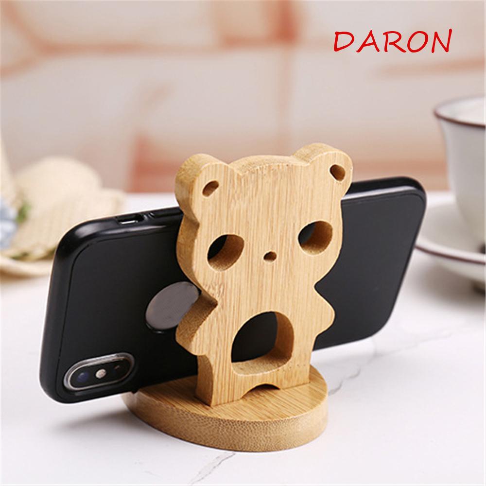 DARON Giá Đỡ Điện Thoại Bằng Gỗ Hình Động Vật Đáng Yêu