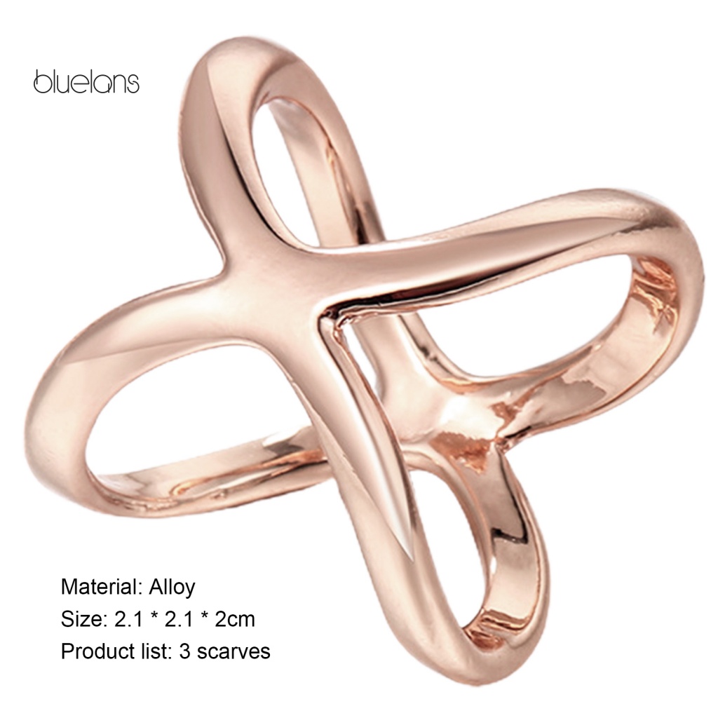 Bộ 3 Vòng Kẹp Khăn Quàng Cổ Hình Chữ X Đa Năng Thanh Lịch Cho Nữ