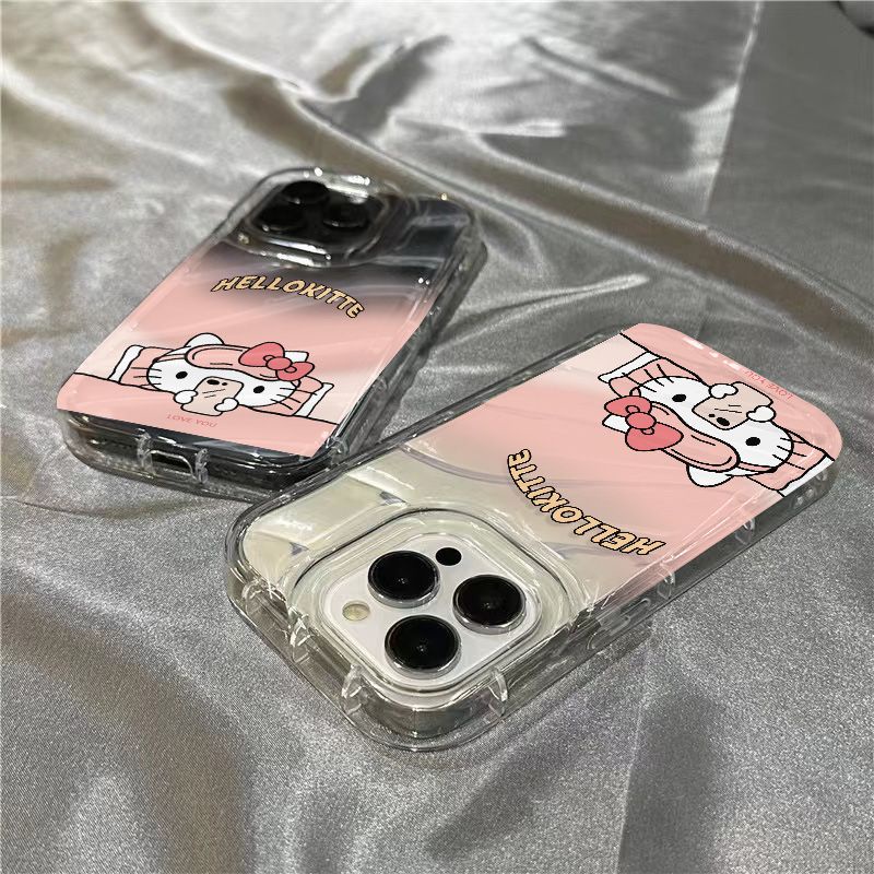 Ốp Điện Thoại Mềm Trong Suốt In Hình Mèo Đeo Mặt Nạ Mắt Cho iPhone14promax 1312 / 11 7 / 8plus xr / sins KLQA