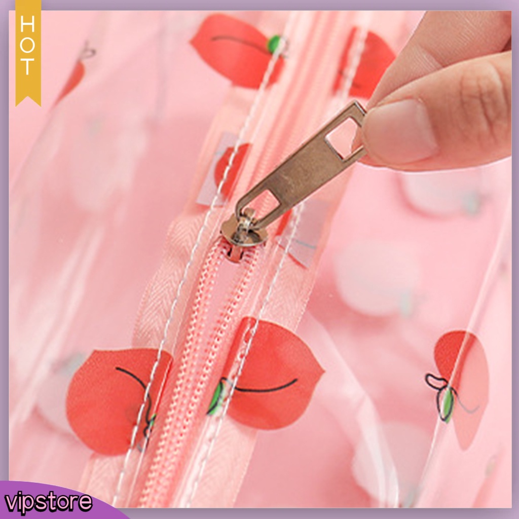 &lt;VIP&gt; Túi Đựng Bút Bằng PVC Chống Nước Sức Chứa Lớn In Họa Tiết Dễ Thương Đa Ứng Dụng