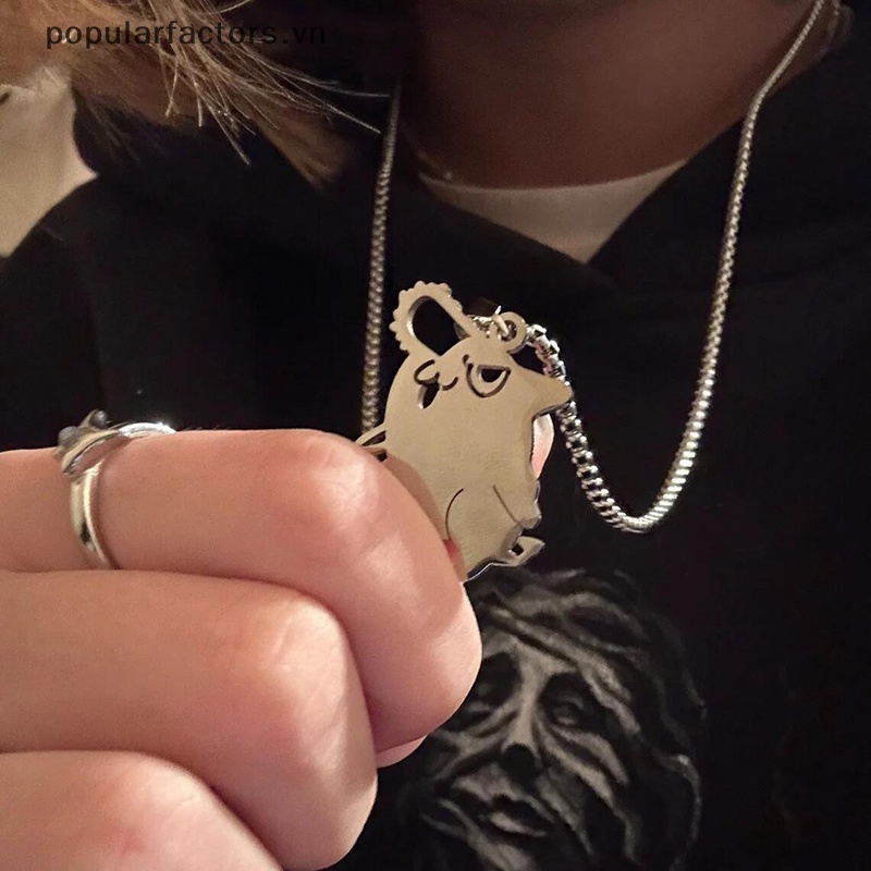 [Phổ Biến] Vòng cổ Mặt Hình Mèo Pochita Hoạt Hình Dễ Thương Phong Cách Punk Làm Quà Tặng Cho Nam Và Nữ