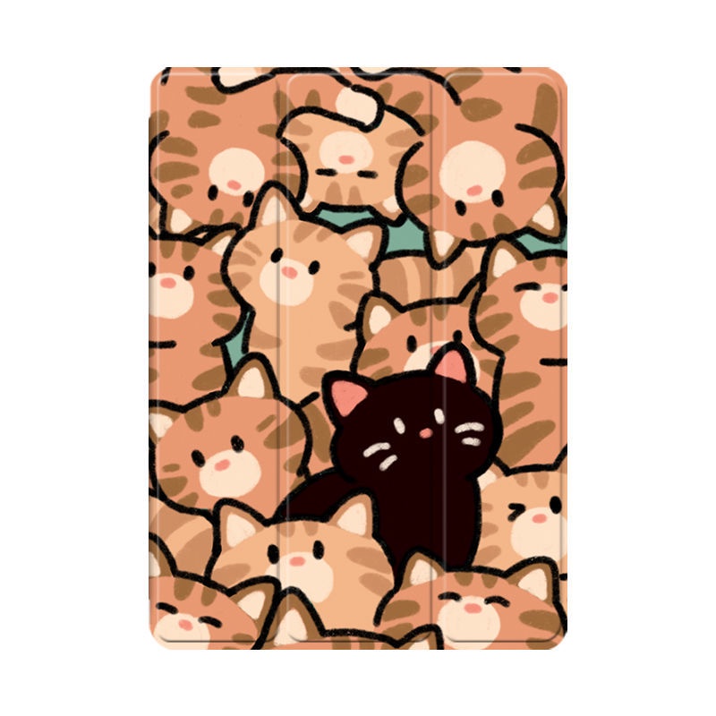 Ốp Máy Tính Bảng Túi Khí Hình Mèo Nhật Bản Cho ipad air1 / 2 / 3 / 4 / 5 mini 1 / 2 / 3 / 4 / 5 / 6 2017 / 18 pro 10.2 gen7 / 8 / 9 pro11 2022 gen10