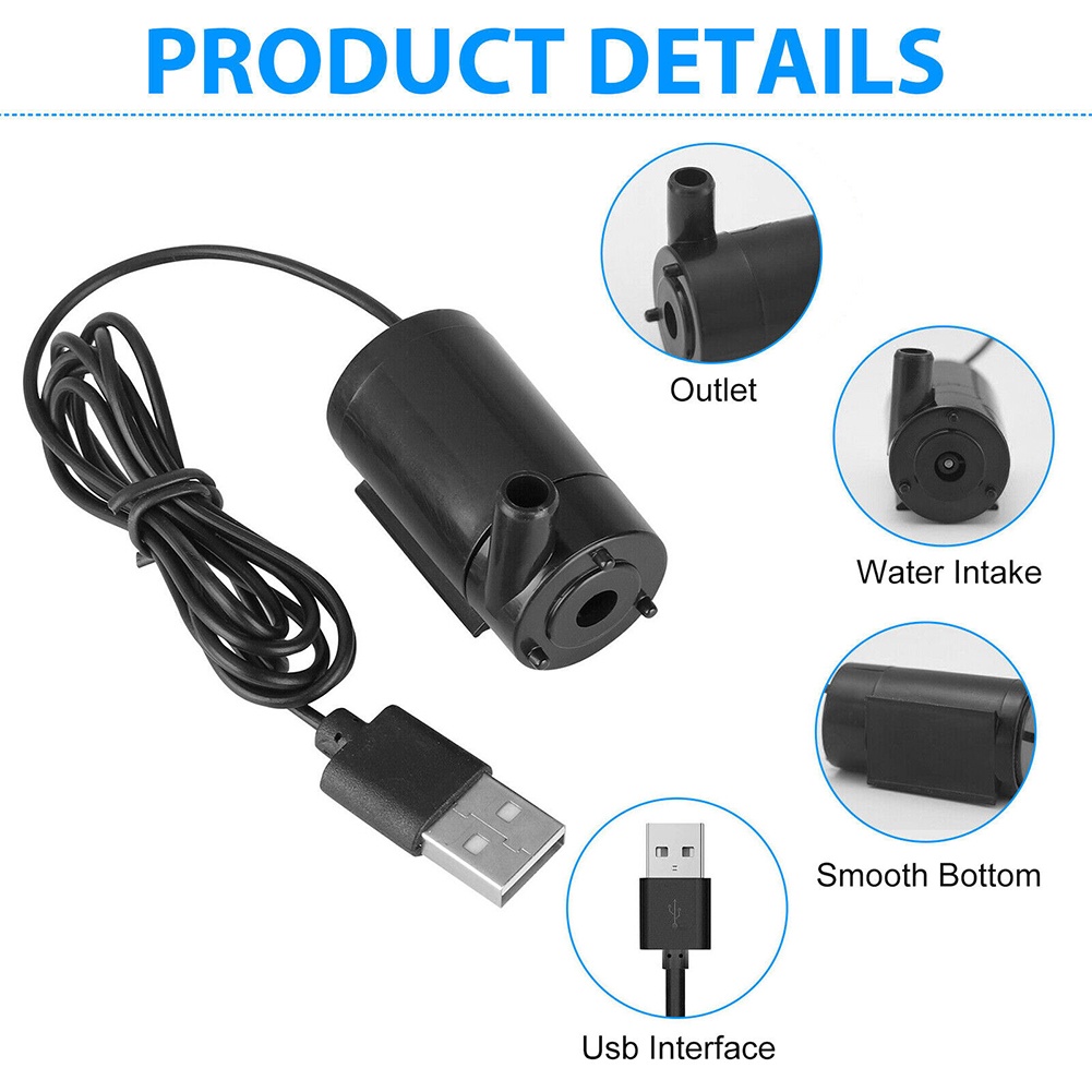 Bơm Nhiên Liệu Mini USB 0~60 Độ