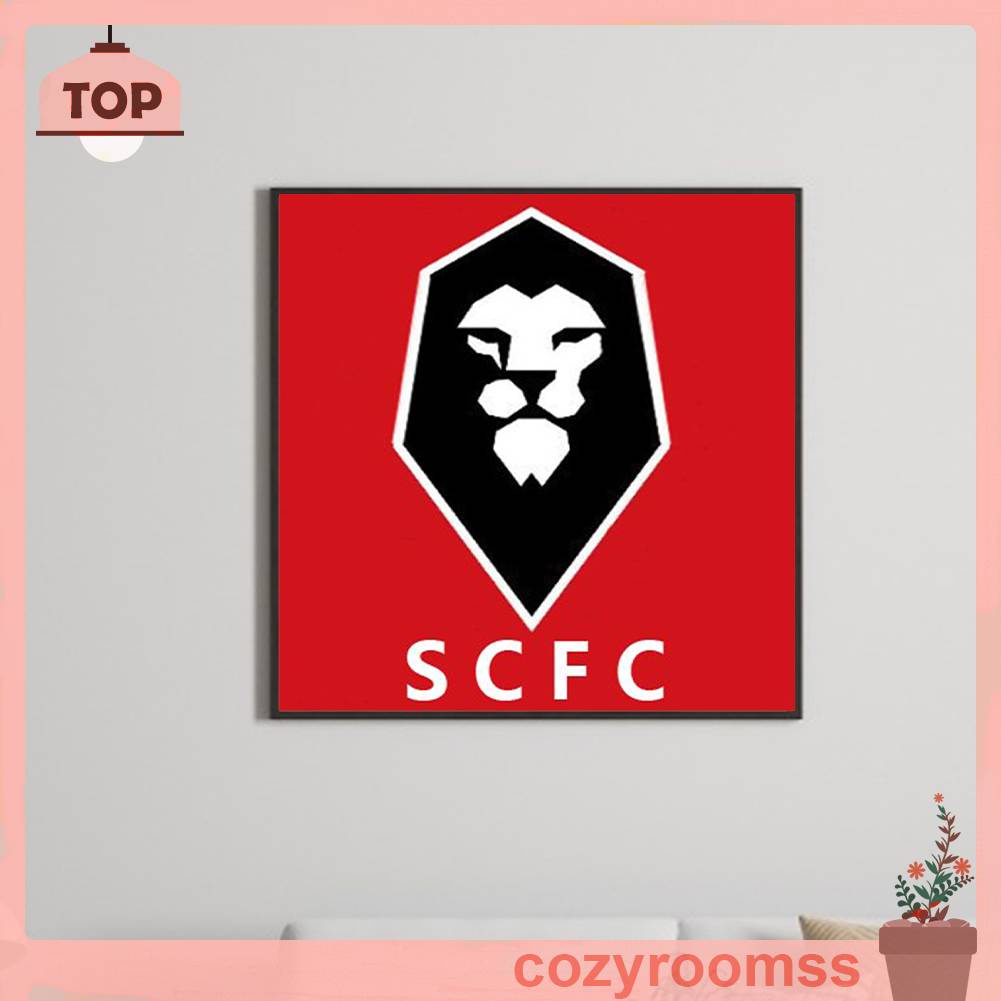 Bộ Tranh Đính Đá 5D Họa Tiết Trái Bóng Đá Độc Đáo DIY Dùng Trang Trí