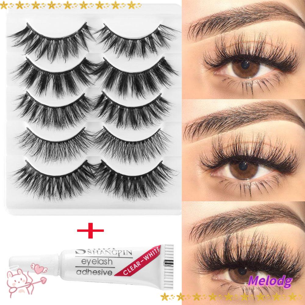 MELODG Set 5 Cặp Lông Mi Giả SKONHED 3D Thời Trang Dành Cho Nữ