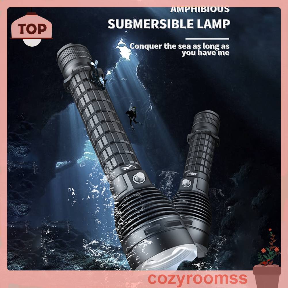 Đèn Pin LED Lặn Biển XHP70 3 Chế Độ Không Trượt Tiện Dụng