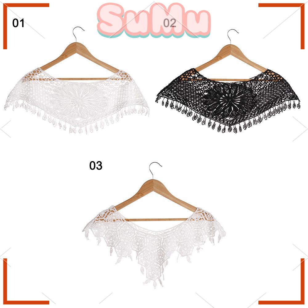 SUMU Áo Choàng Dệt Kim Dáng Ngắn Phối Tua Rua Thời Trang Mùa Hè