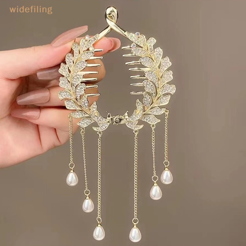 Kẹp Tóc Nơ Đính Ngọc Trai Thời Trang Cho Nữ