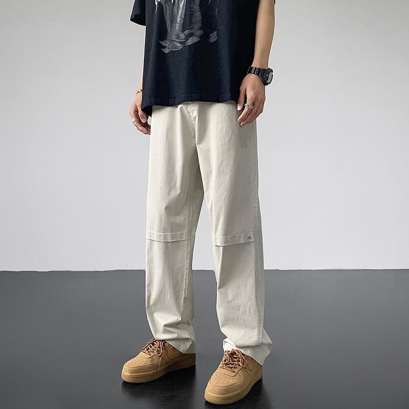 Quần Dài Dáng Rộng Vải Lụa Mát Phong Cách Đường Phố Mỹ Thời Trang Mùa Hè Cá Tính Cho Nam