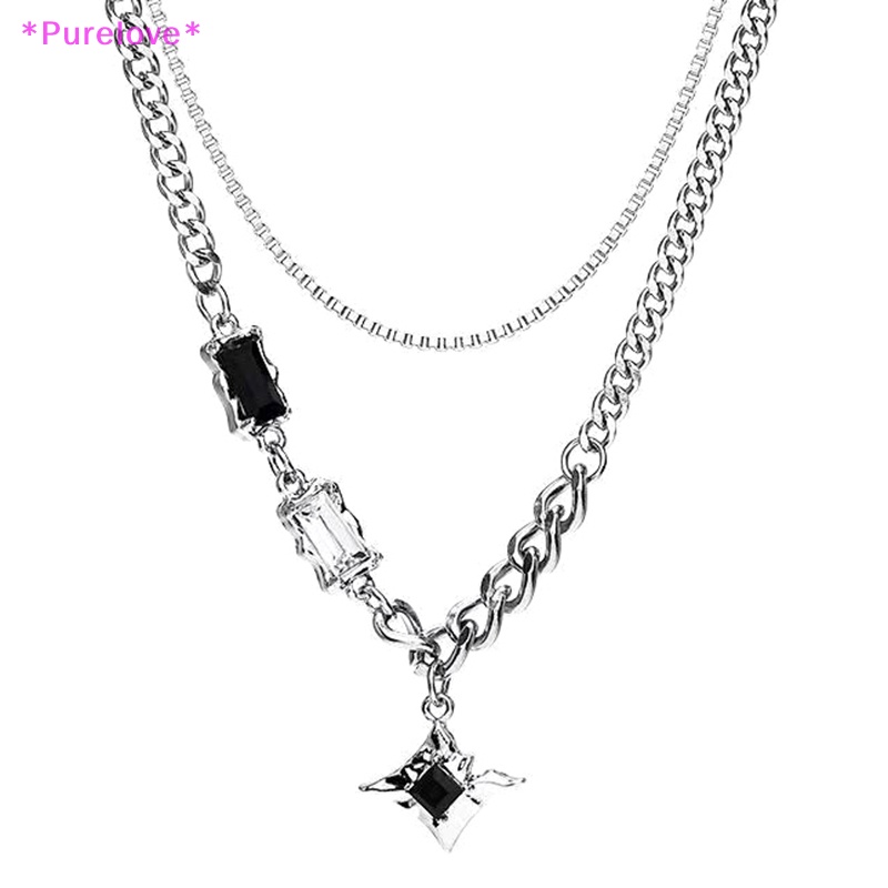 Vòng cổ Hai Lớp Mặt Hình Ngôi Sao Thời Trang Vintage Dành Cho Nam Và Nữ Y2K Mới