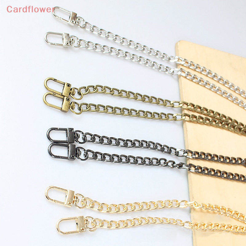 Dây Đeo Túi Xách Dạng Xích 20cm Bằng Kim Loại Màu Vàng / Bạc / Đen DIY Mới