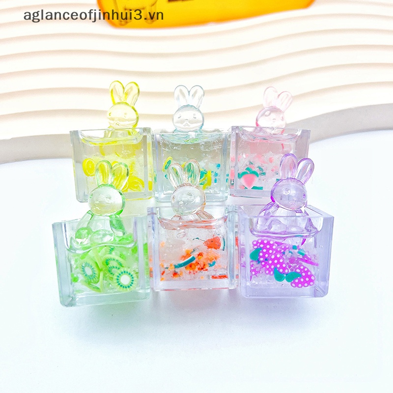 Set 2 Đồ trang trí Thỏ Hoạt Hình Dạ Quang Trang Trí Tiểu Cảnh