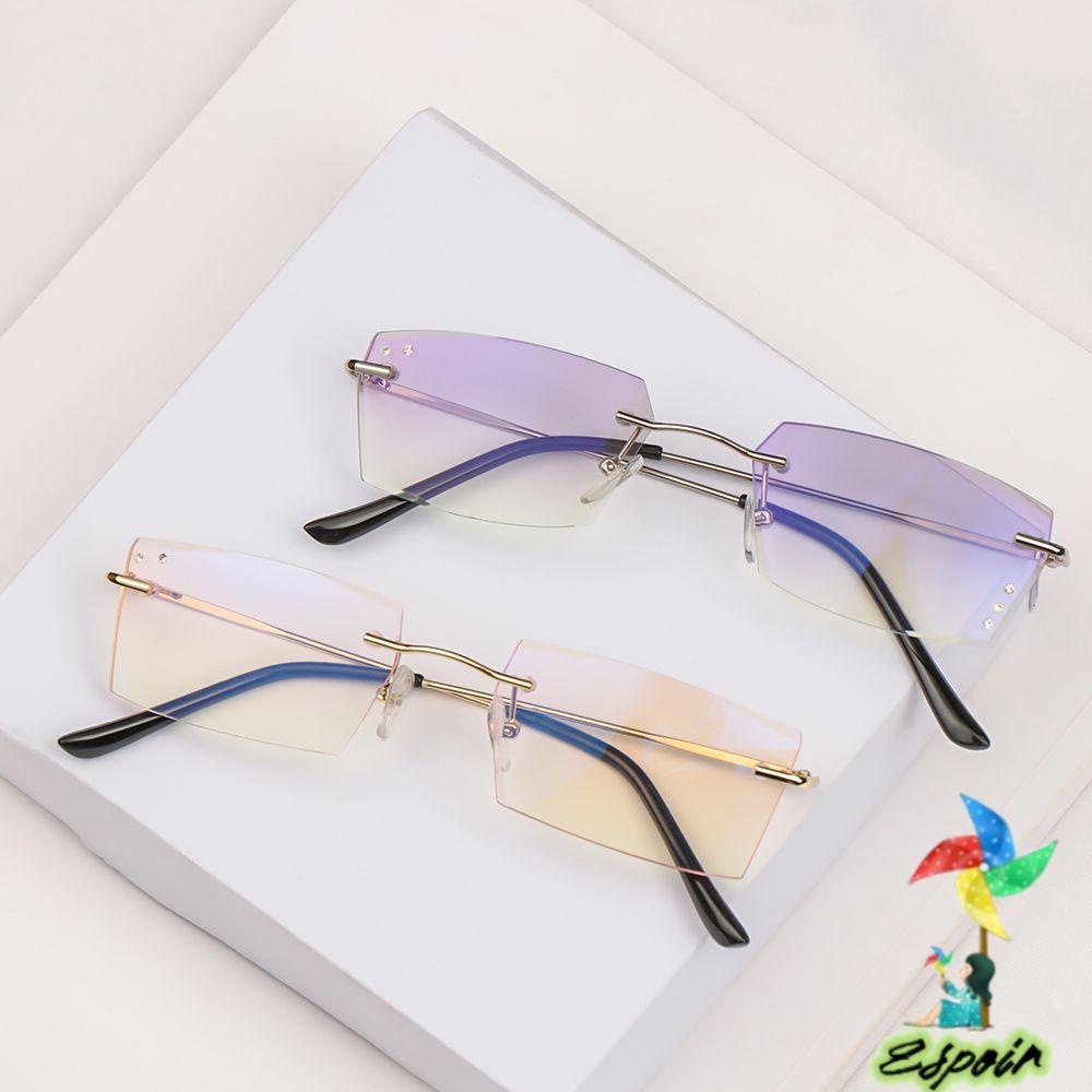 ESPO Mắt Kính Đọc Sách Gọng Kim Loại Trong Suốt Chống Tia UV Chống Ánh Sáng Xanh