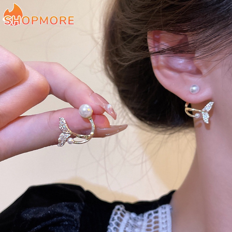 Bông Tai Đính Ngọc Trai Giả Thời Trang Dành Cho Nữ