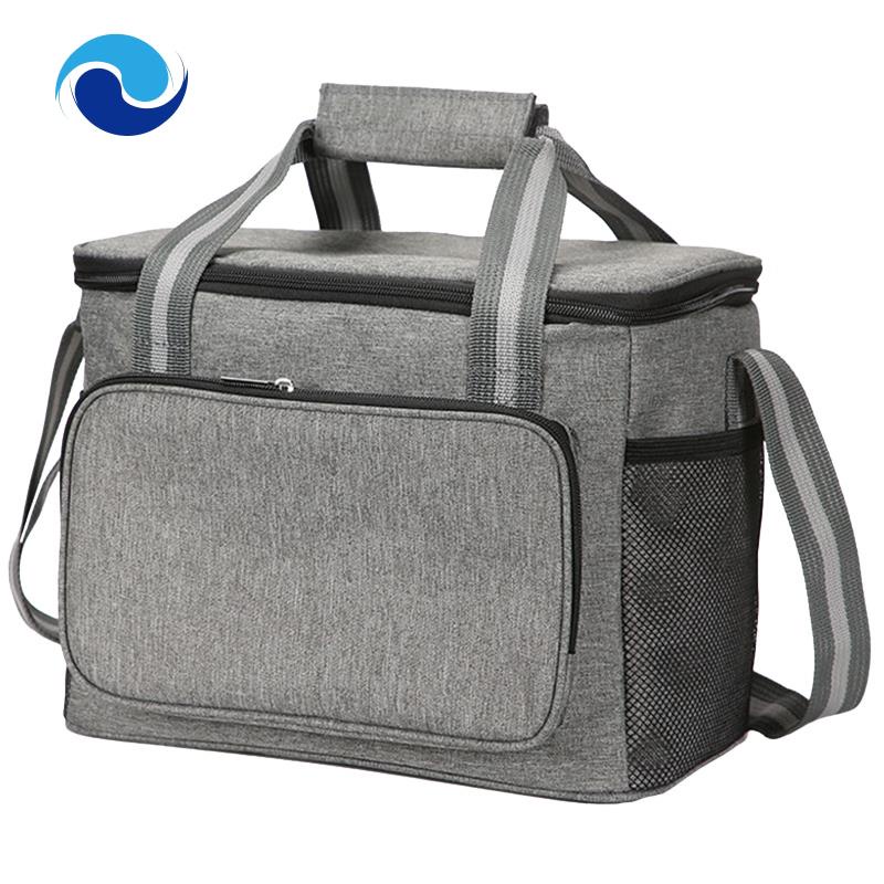 Túi Tote Làm Mát Cách Nhiệt Mềm Mại Gọn Nhẹ Chống Rò Rỉ Màu Xám Cho Hoạt Động Ngoài Trời