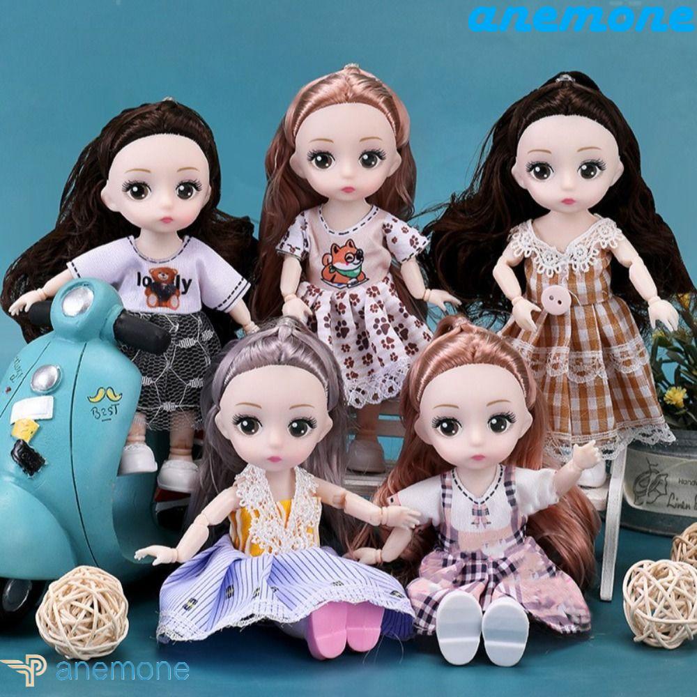 Anemone Búp Bê Công Chúa Bằng PVC Có Khớp Chuyển Động Mặc Đầm Dễ Thương An Toàn Cho Bé Gái