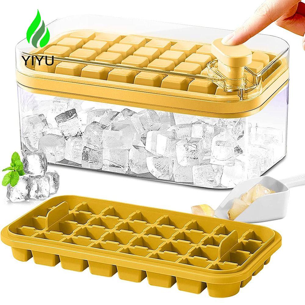 YIYU Khuôn Làm Kem Que Thủ Công Có Nắp Đậy Và Thùng Dễ Tháo Gỡ