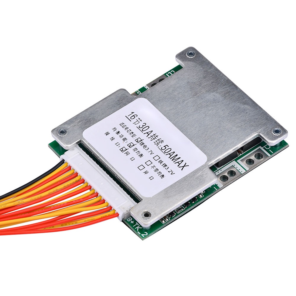 RIRIHI Bảng Mạch Bảo Vệ Pin Lithium 16S 60V 50A BMS