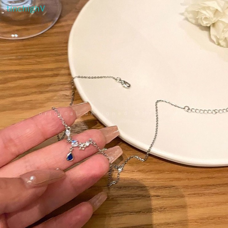 [TinchighV] Vòng Cổ Choker Mặt Hình Bướm Đen Đính Đá Zircon Tinh Tế Cho Nữ Giới