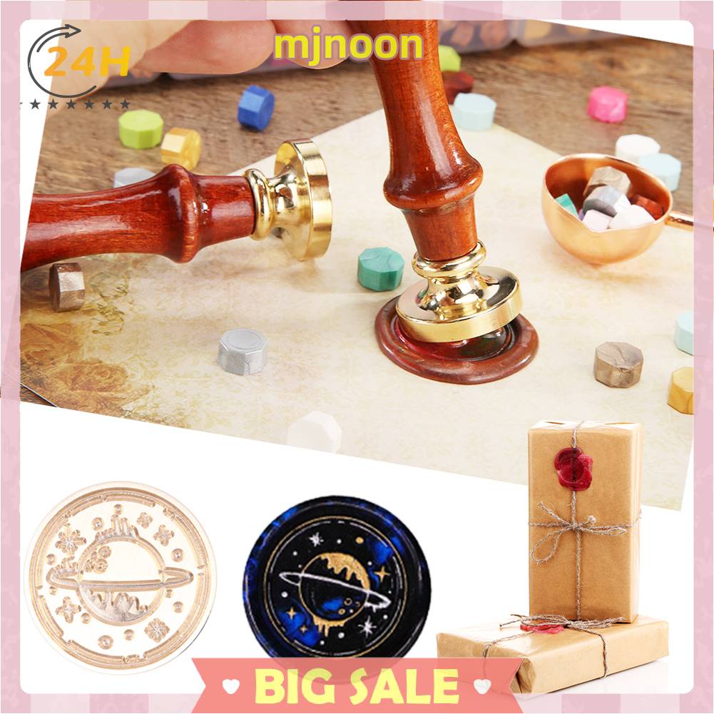 Con Dấu Sáp Tròn In Hình Mặt Trời Mặt Trăng Ngôi Sao Trang Trí Đám Cưới