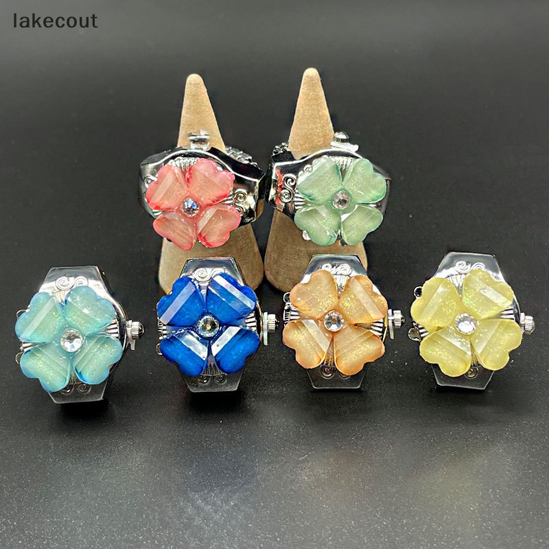 1 Nhẫn Đồng Hồ Mặt Hoa Đính Đá Thời Trang Cho Nam Và Nữ