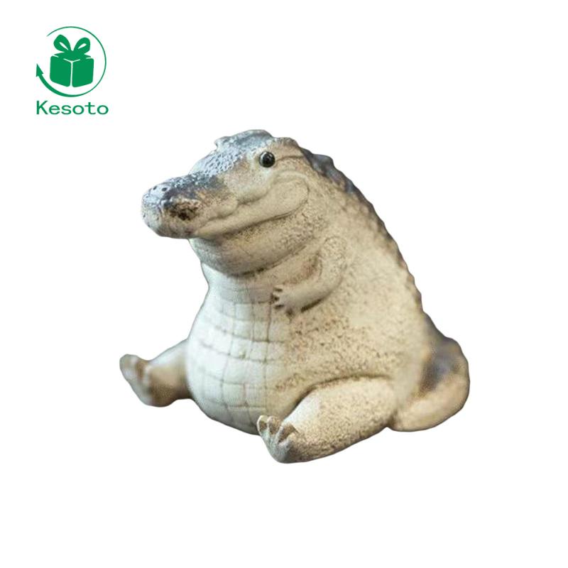 Kesoto Tượng cá sấu Trà Điêu Khắc Thú Cưng điêu khắc độc đáo trang trí nội thất/ Bàn