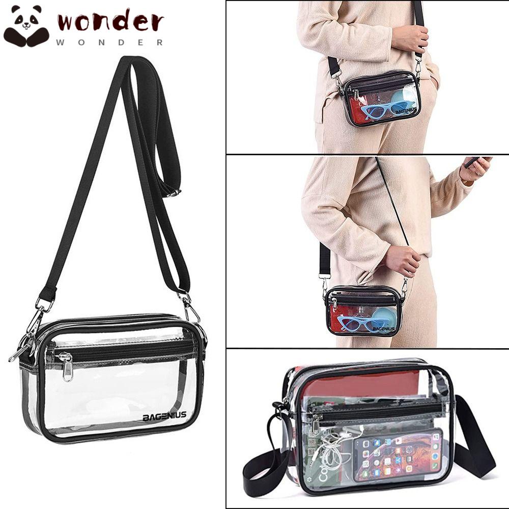 WONDER Túi Đeo Vai / Đeo Chéo Bằng PVC Trong Suốt Cỡ Lớn Mềm Mại Tiện Dụng Mang Theo Du Lịch