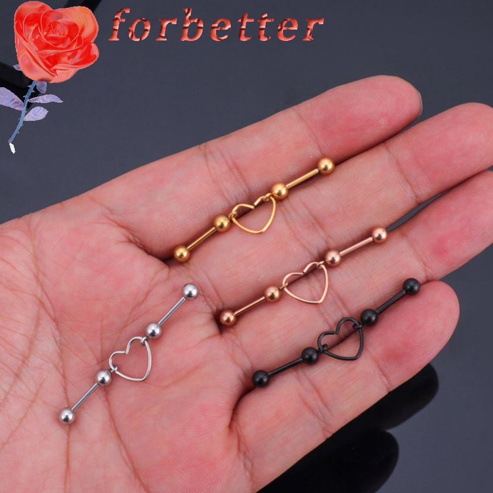 FORBETTER Khuyên Tai Thép Không Gỉ Thời Trang Hàn Quốc