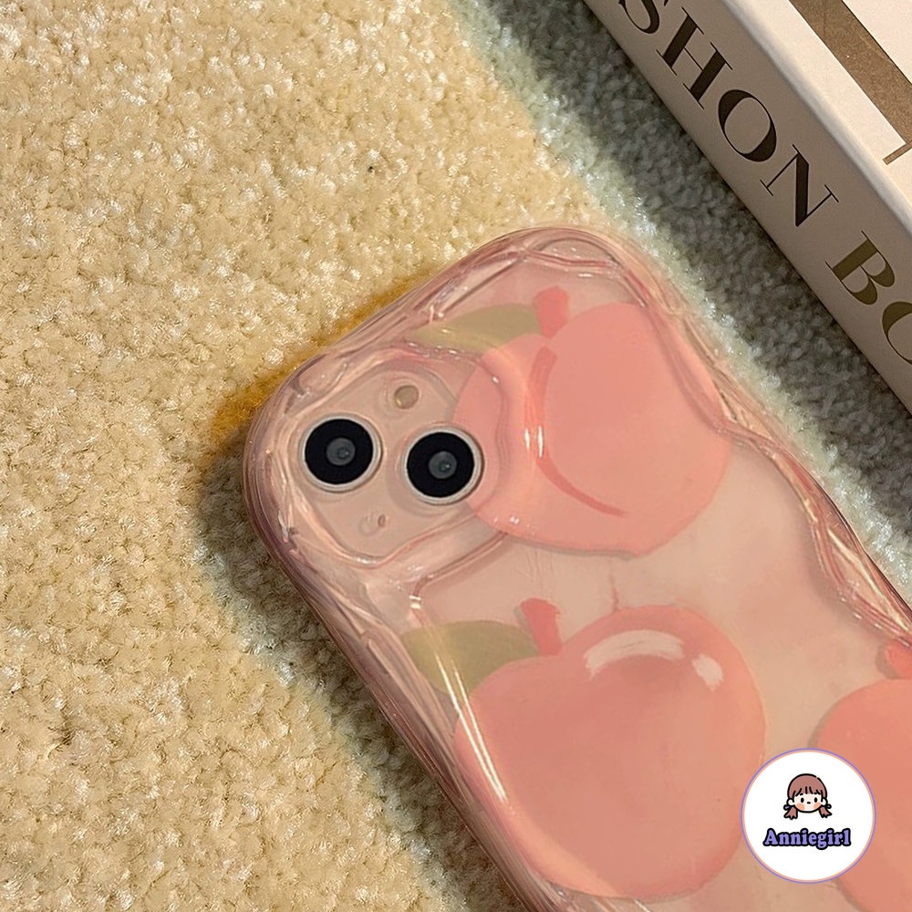 Ốp Điện Thoại TPU Dẻo Họa Tiết Trái Đào &amp; Kem Độc Đáo Cho IPhone 11 14 Pro Max 13 Pro Max 12 Pro Max