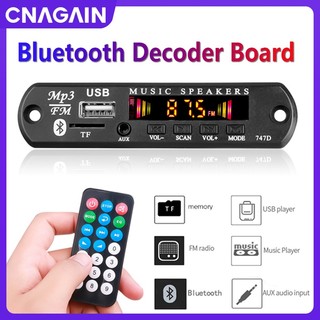 Mô đun giải mã bluetooth 5.0 mp3 12v hỗ trợ thẻ tf / usb / wma aux fm cho loa và điều khiển từ xa