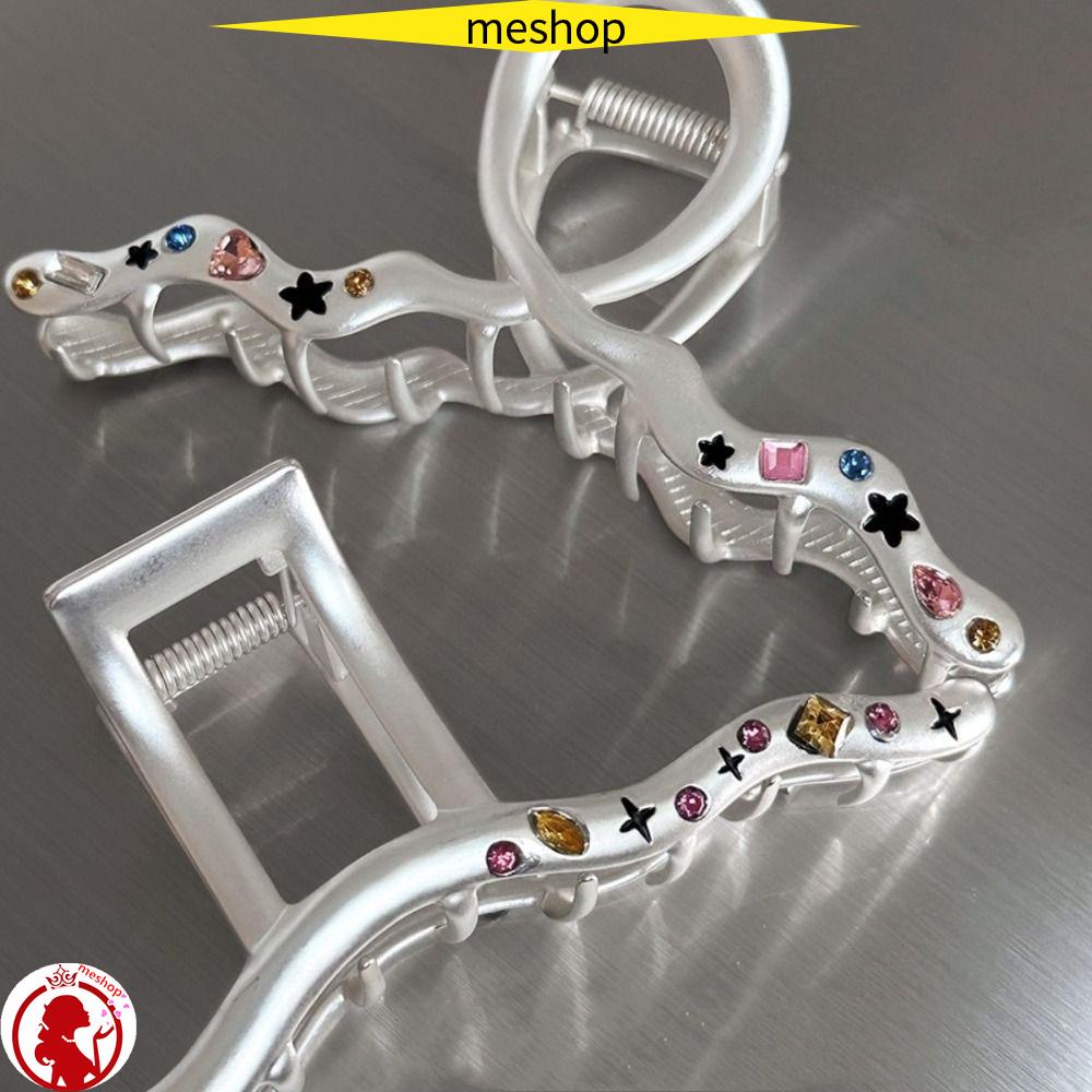 ME Kẹp Tóc Hình Cá Mập Lớn Bằng Kim Loại Nhám Nhiều Màu Thanh Lịch Cho Nữ