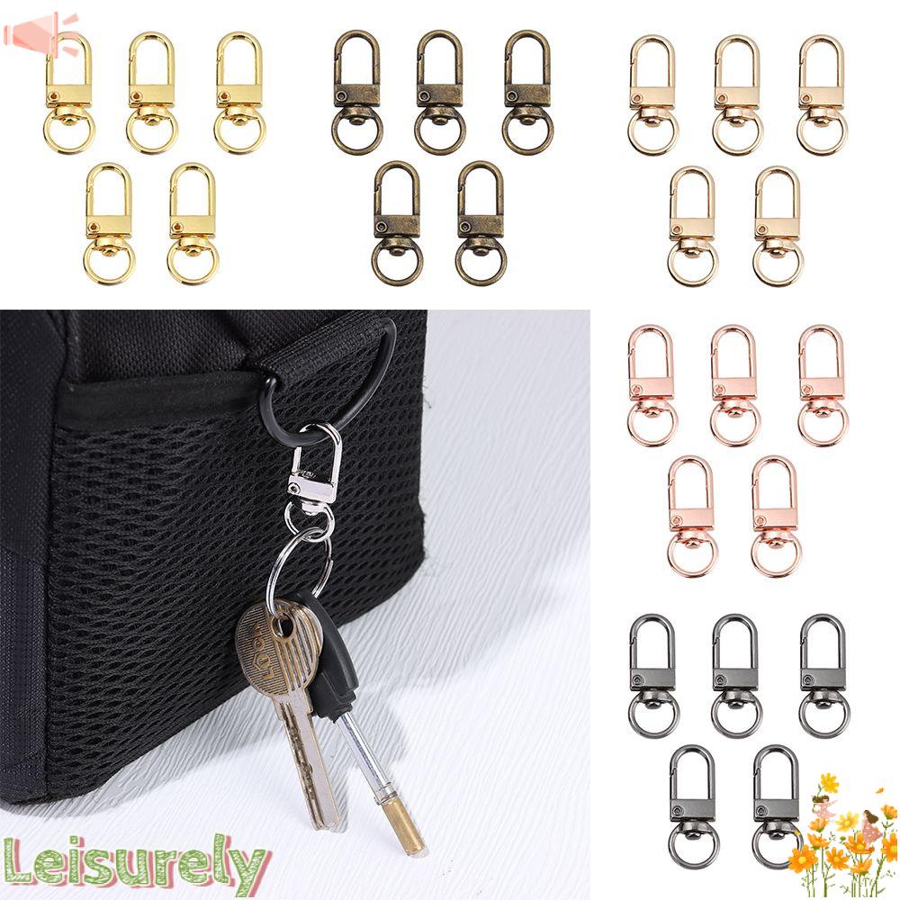 LEILY Set 5 Khóa Kim Loại Dùng Để Làm Túi Xách / Móc Khóa DIY