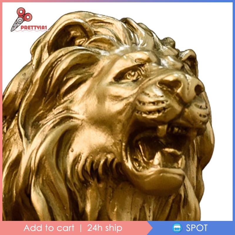 Tượng Sư Tử Bằng Nhựa Resin Để Bàn Trang Trí Phòng Khách / Ngủ /