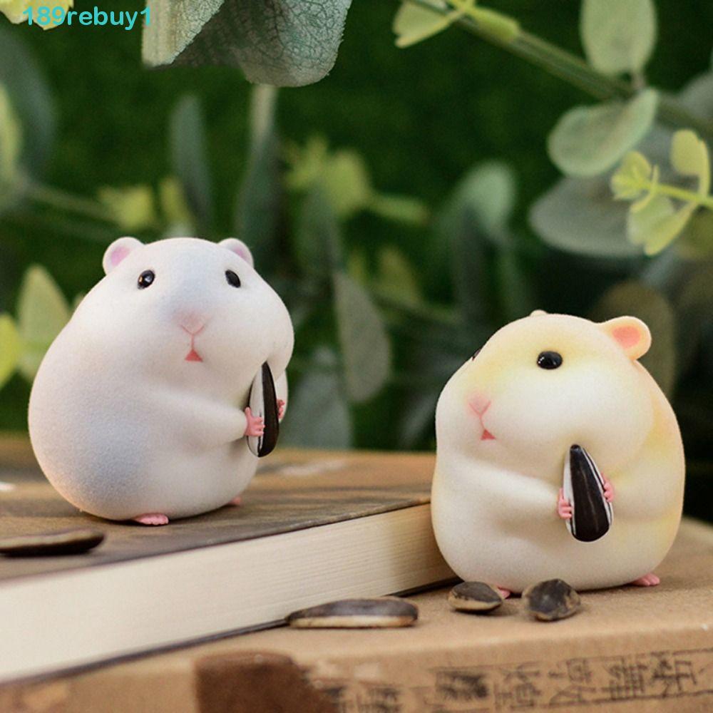 REBUY1 Mô Hình Đồ Chơi Chuột Hamster Bằng PVC Chất Lượng Cao Dễ Thương Trang Trí Bảng Điều Khiển Xe Hơi