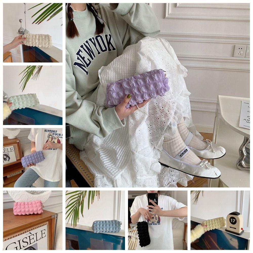 LOMBARD Túi Đựng Bút / Mỹ Phẩm Sức Chứa Lớn Gấp Gọn Hình Đám Mây Cho Học Sinh