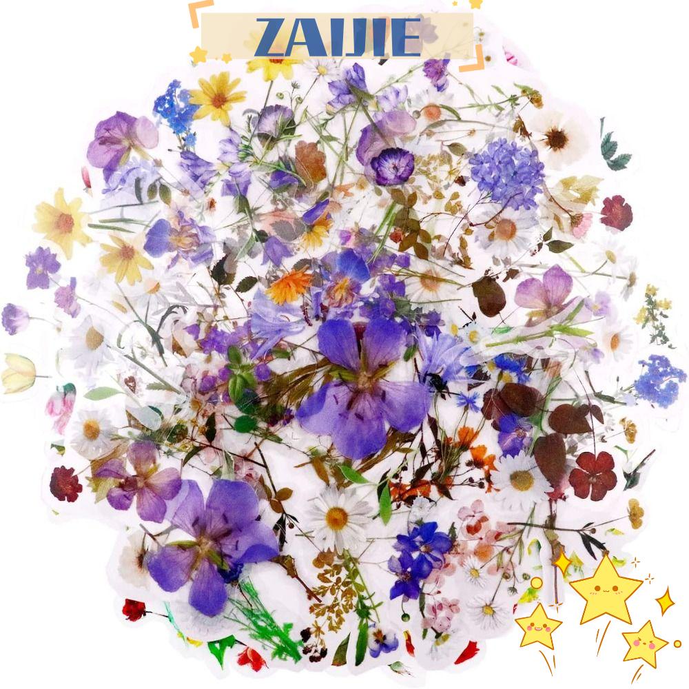 Miếng Dán PET Họa Tiết Hoa Tự Nhiên Nhiều Màu Sắc Trang Trí Bình Nước