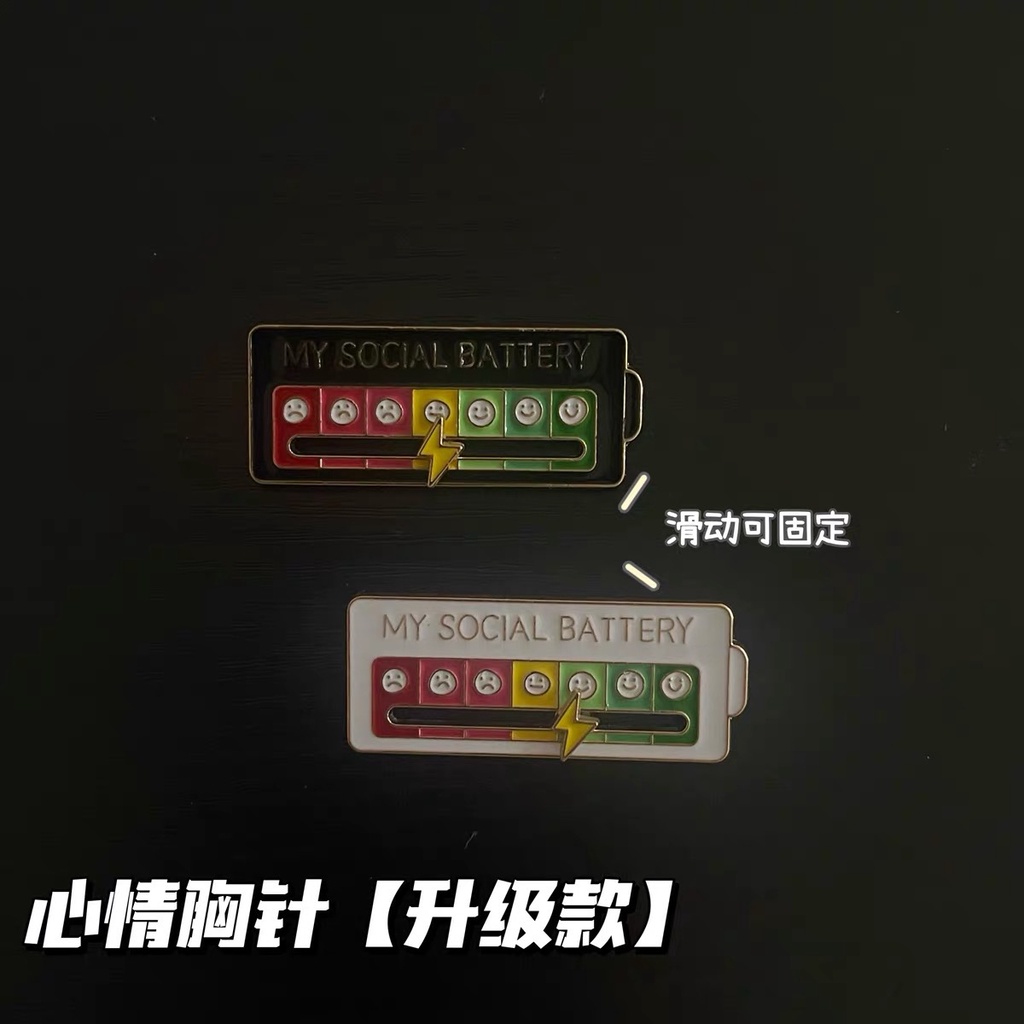 Ghim Cài Áo Kim Loại Mẫu Mới 2023 Chuyển Đổi Tâm Trạng Năng Lượng Xã Hội Có Thể Trượt Cho