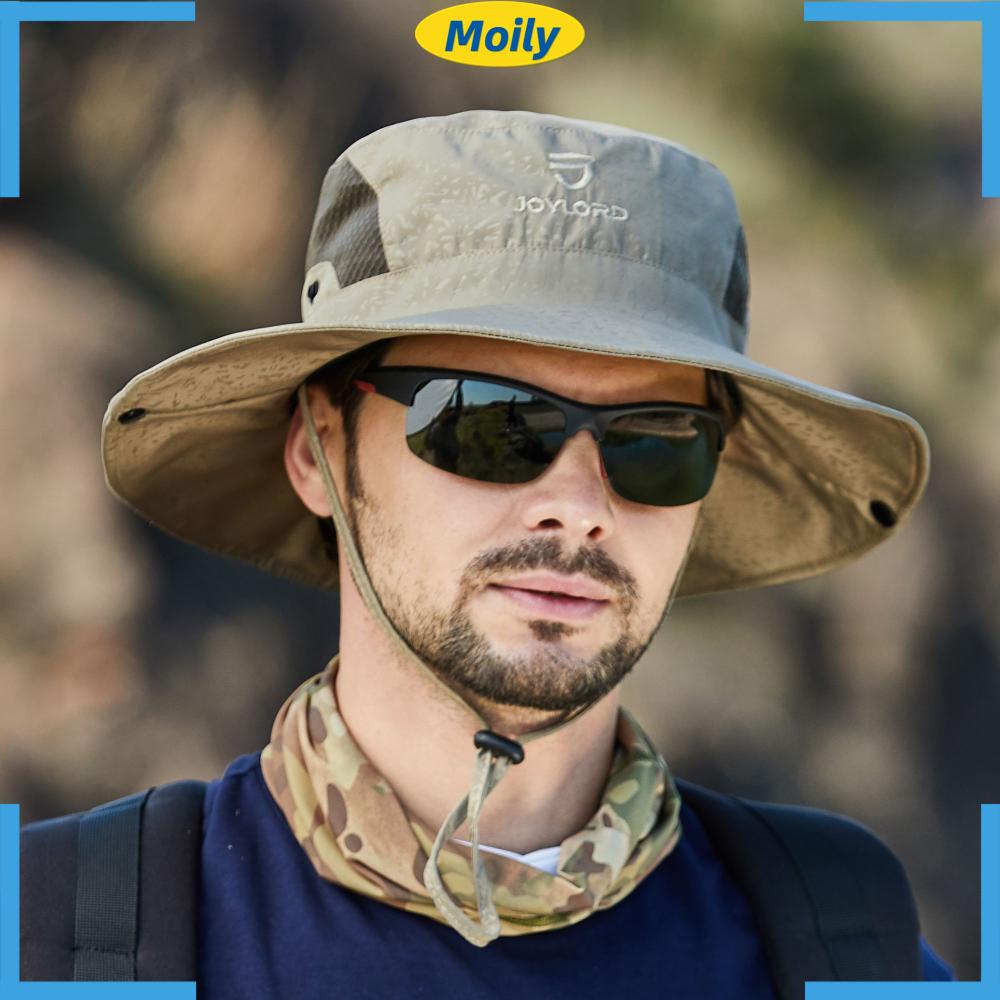 MOILYVN Mũ Bucket Chống Nắng Thoáng Khí Thời Trang Mùa Hè Cho Nam Giới
