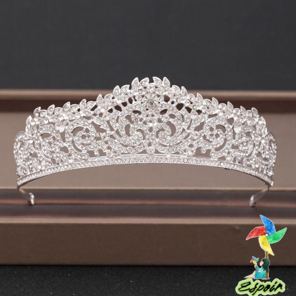 ESPO Lược Cài Tóc Hình Vương Miện Đính Đá Thời Trang Cho Cô Dâu