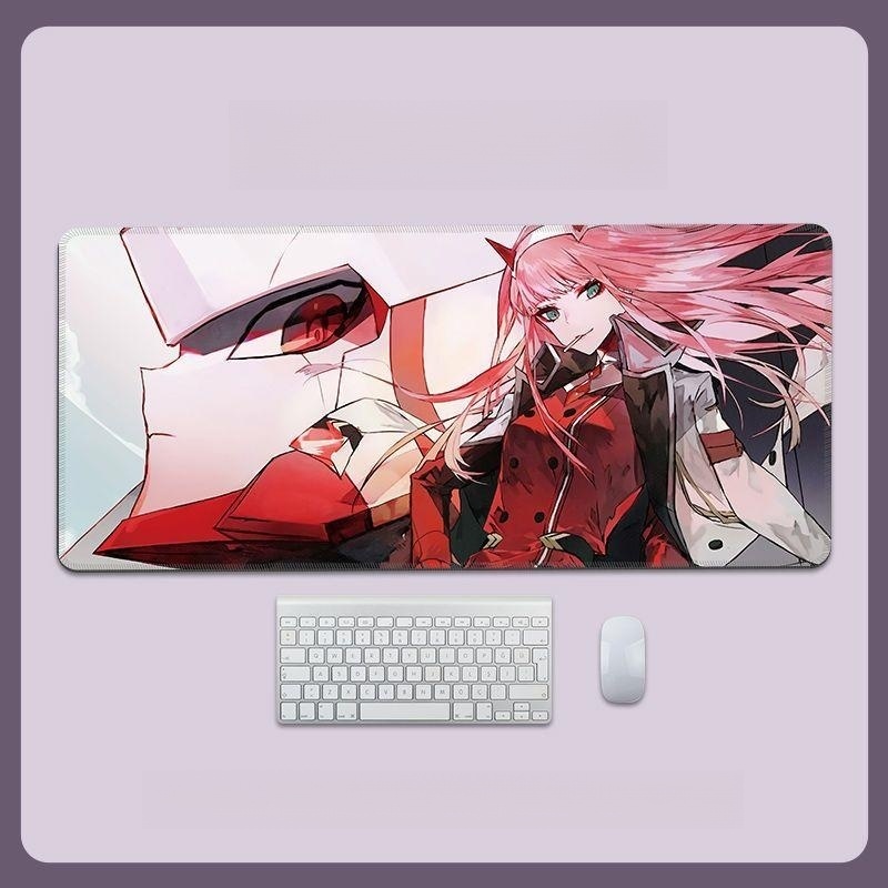 Tấm Lót Chuột Và Bàn Phím in Hình Darling in the FRANXX Hai Chiều Màu Hồng Dễ Thương
